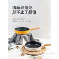 Small wooden single handle frying pan